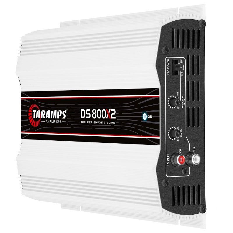 Taramp's تارامبس DS 800x2 2 أوم 800 واط RMS قناتين 400 واط 2 أوم، قابلة للجسر مع 800 واط عند 4 أوم، مضخم صوت سيارة رقمي، تقاطع كامل النطاق تمرير عالي/منخفض ثابت، نظام فئة D - Image 3